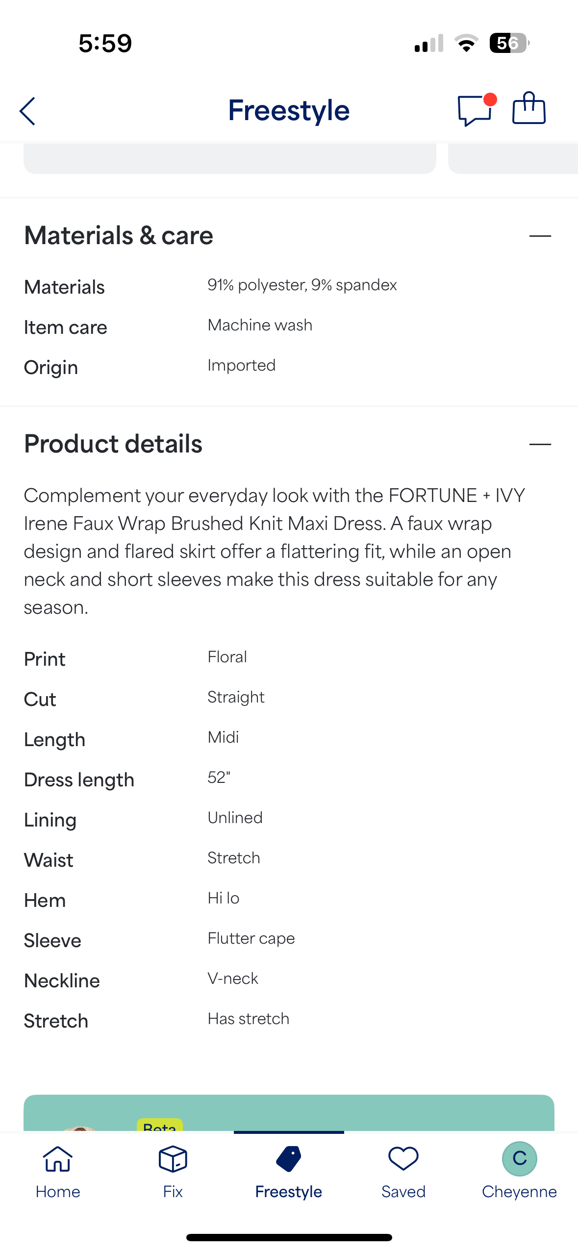 Fortune + Ivy XS dress | Chey’s Closet