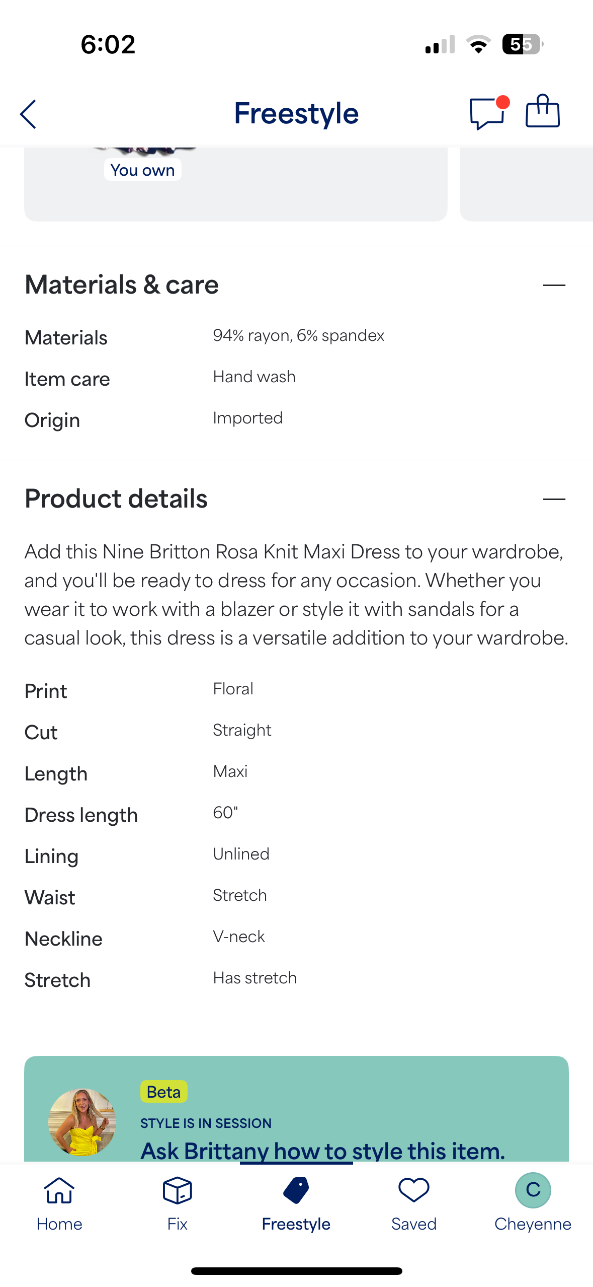 Nine Britton XS dress | Chey’s Closet