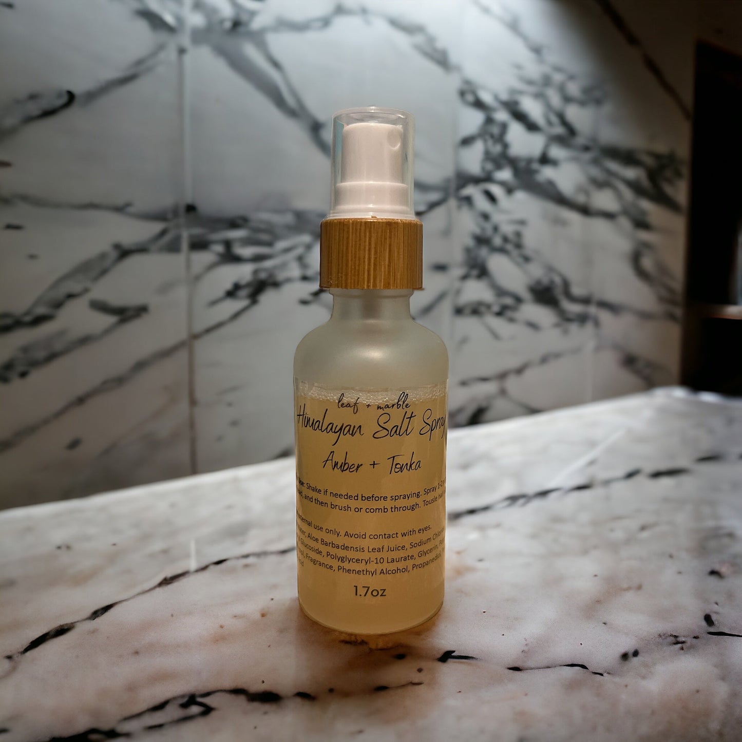 Himalayan Salt Hair Texturizing Spray - leaf + marble