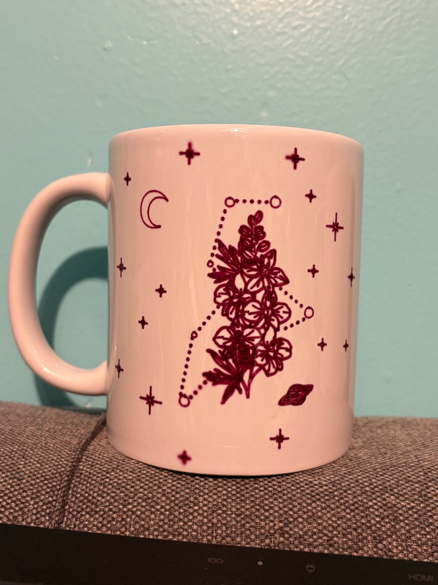 Birth Flower + Constellation Mug