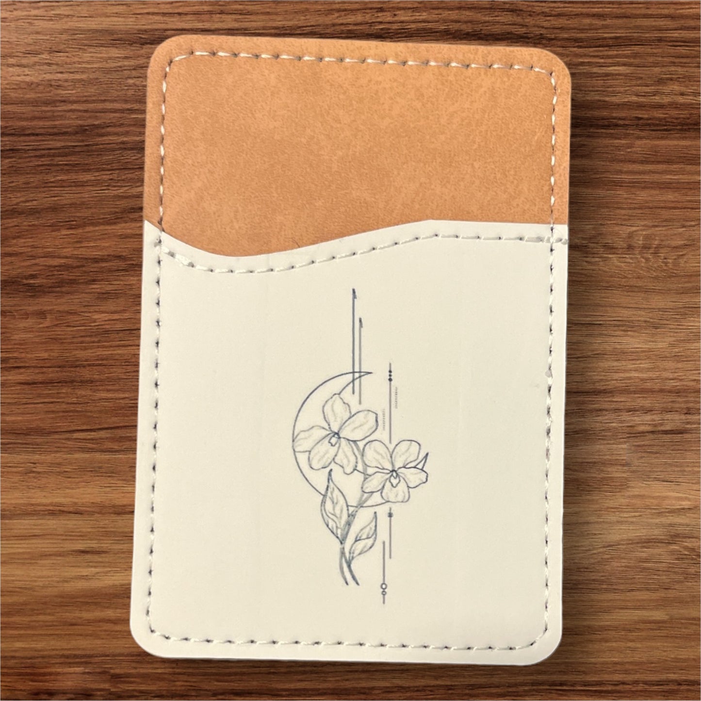 Geometric Birth Flower Phone Wallet