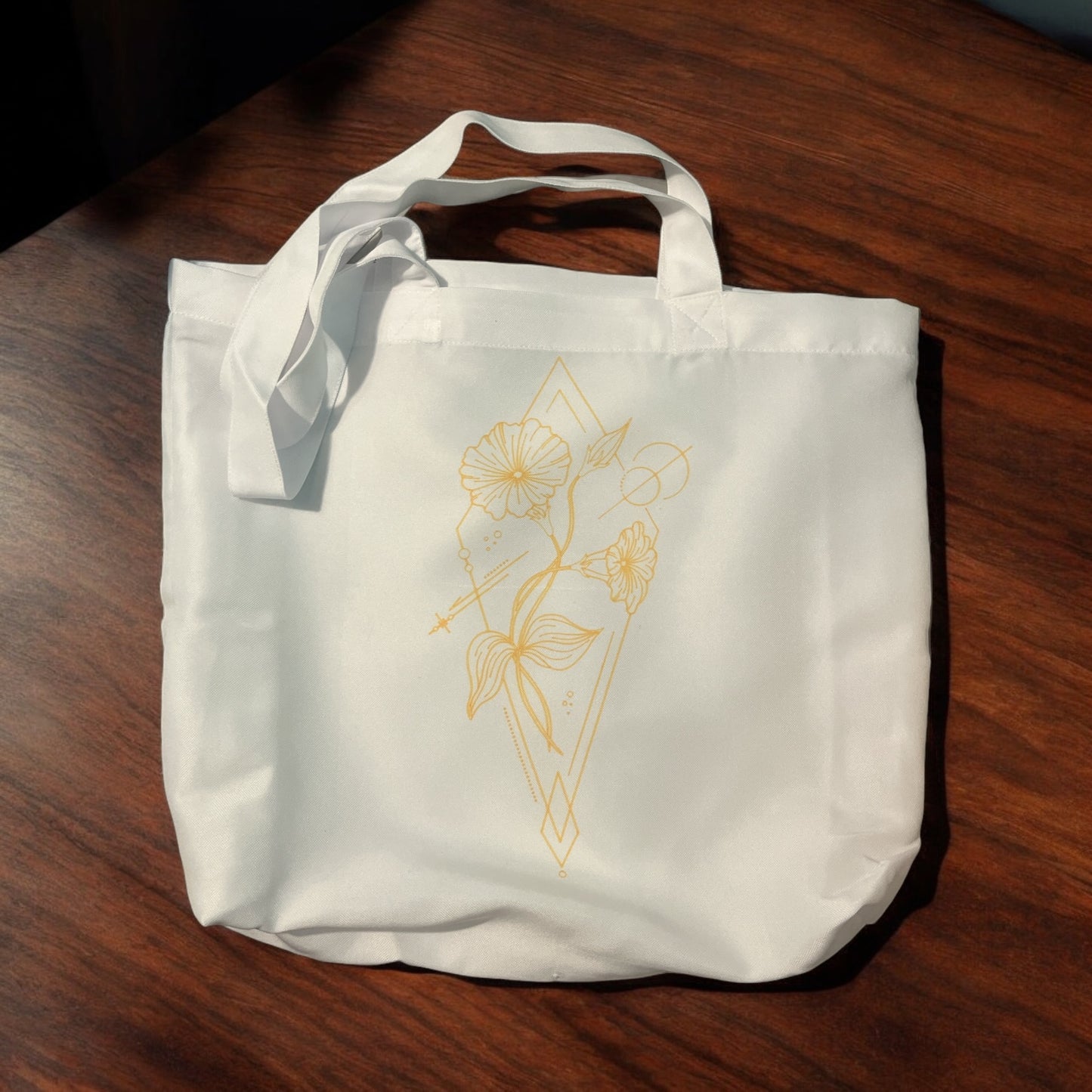 Geometric Birth Flower Tote