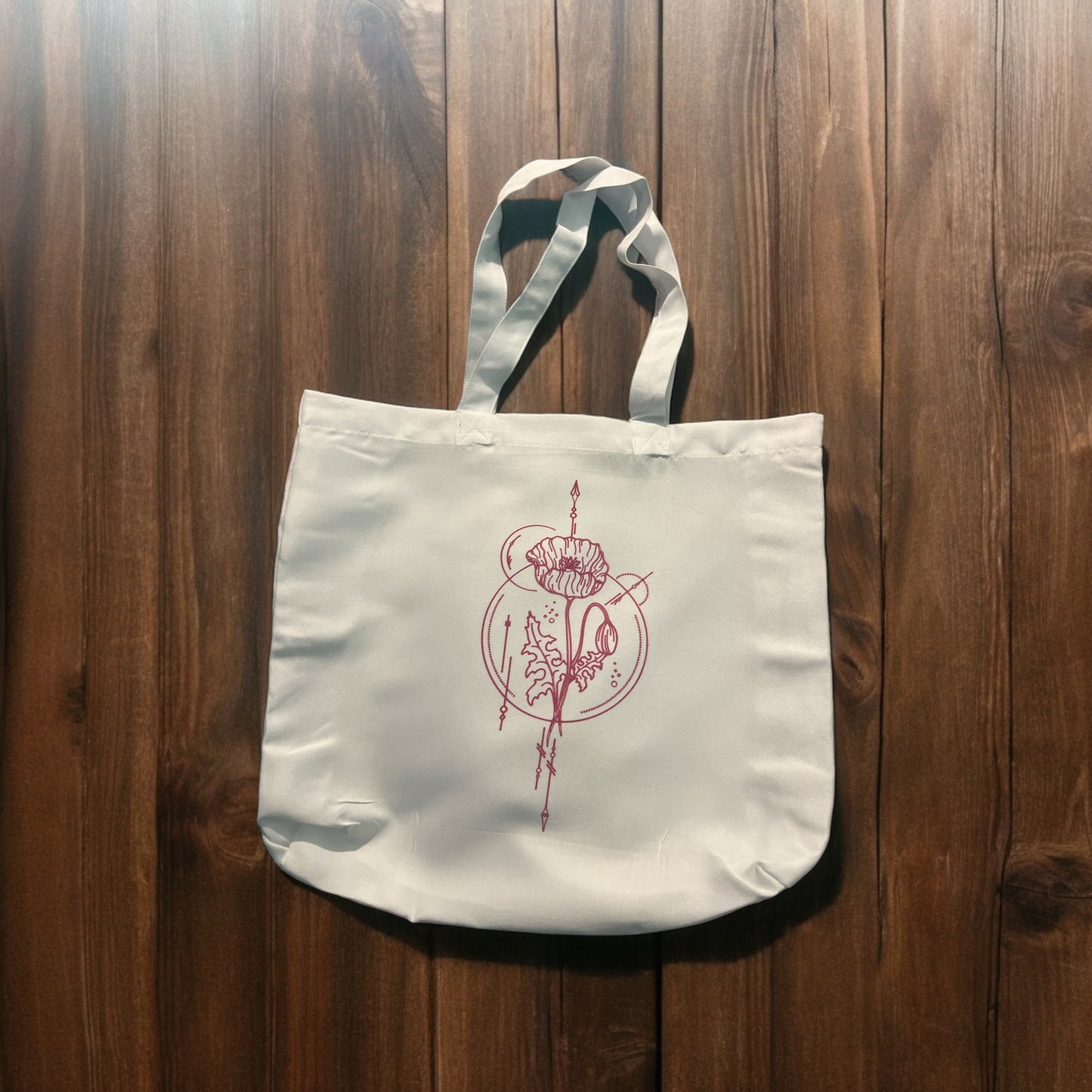 Geometric Birth Flower Tote