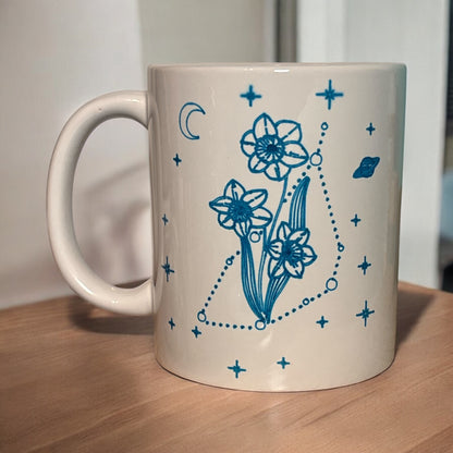 Birth Flower + Constellation Mug