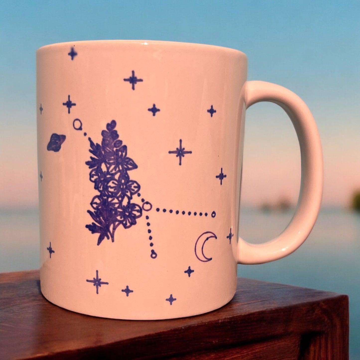 Birth Flower + Constellation Mug