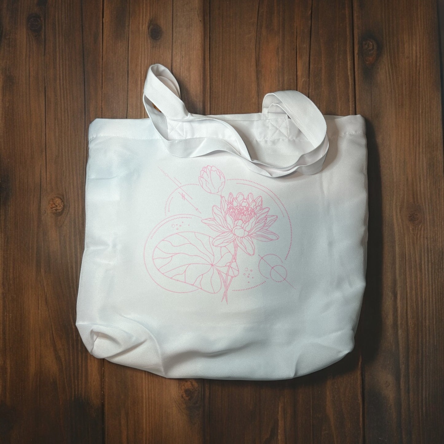 Geometric Birth Flower Tote