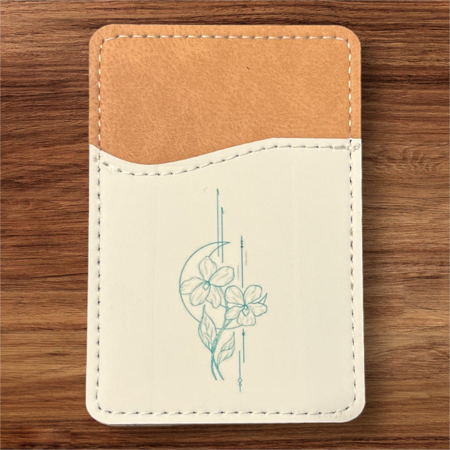 Geometric Birth Flower Phone Wallet