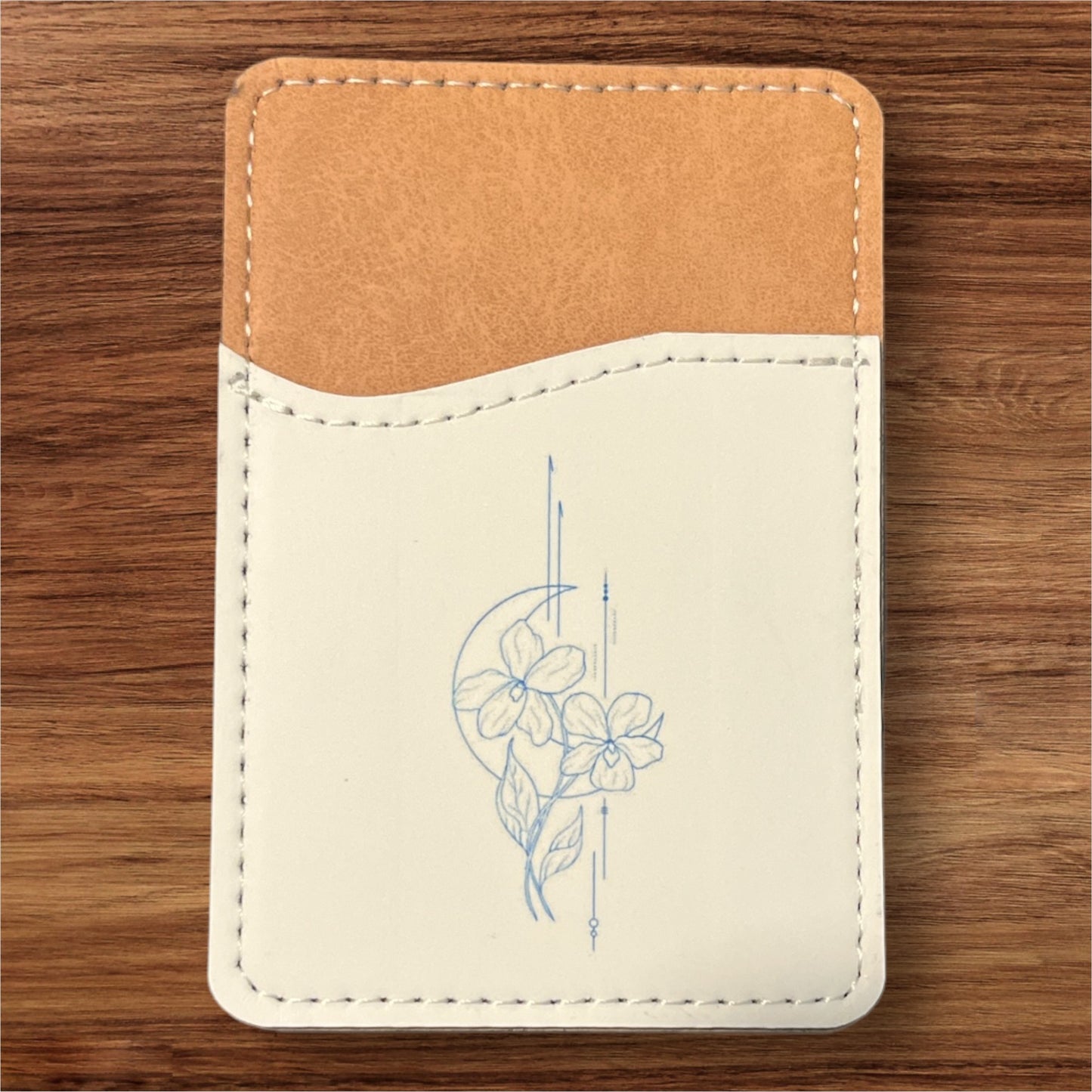 Geometric Birth Flower Phone Wallet