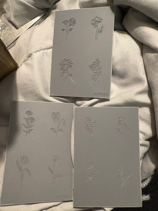 Clay Birth Flower Texture Mats | Chey’s Closet