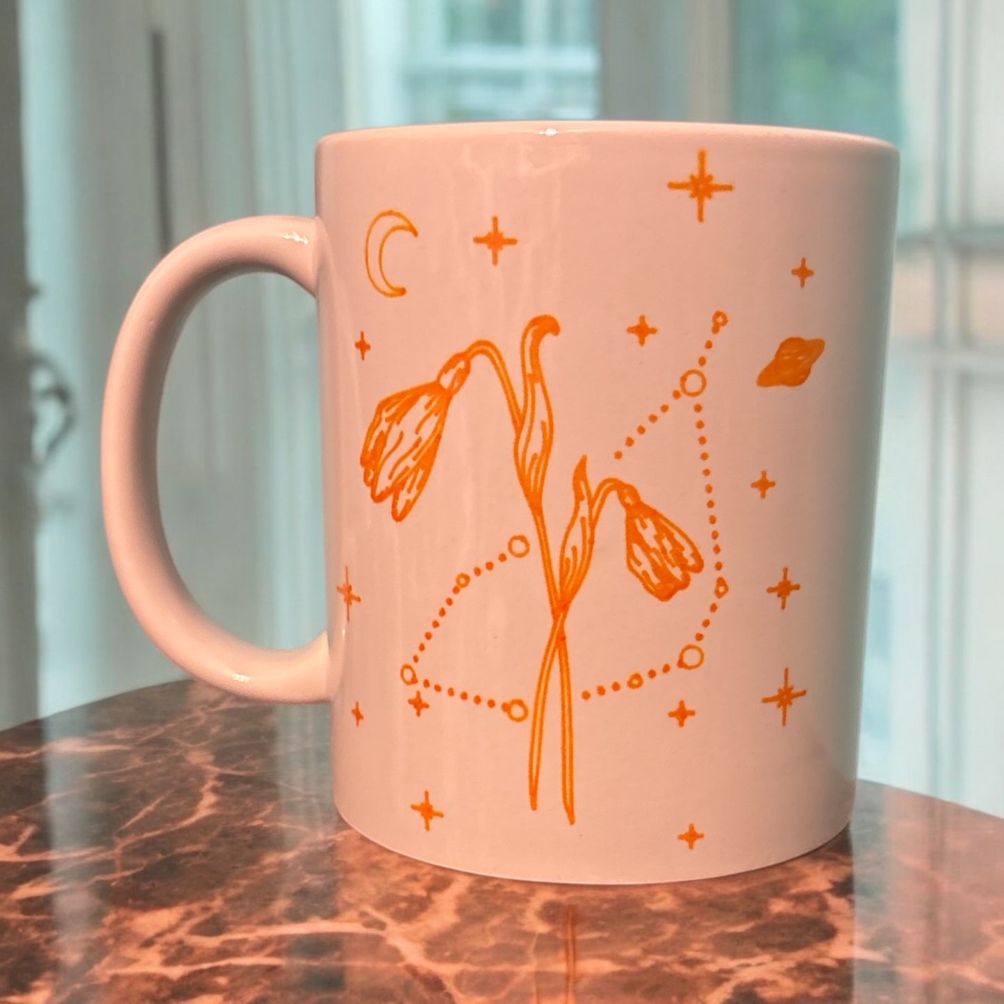 Birth Flower + Constellation Mug