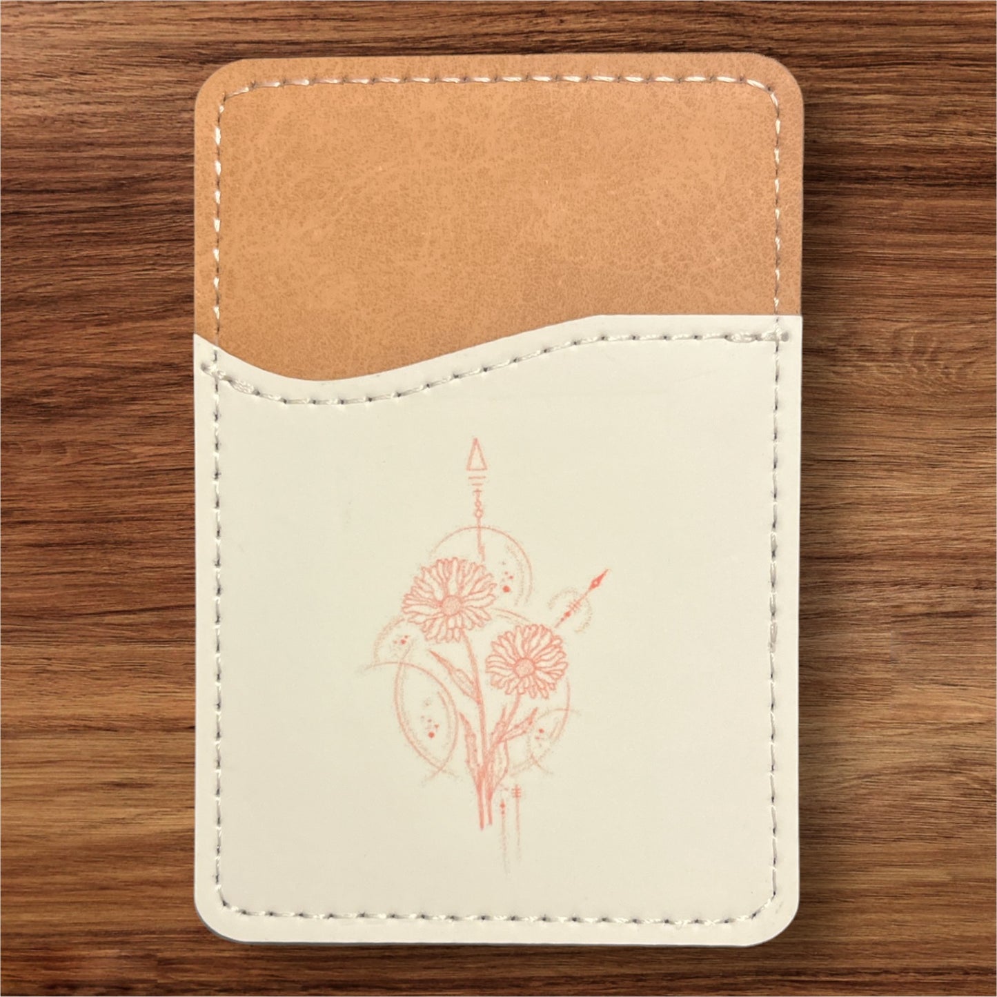 Geometric Birth Flower Phone Wallet