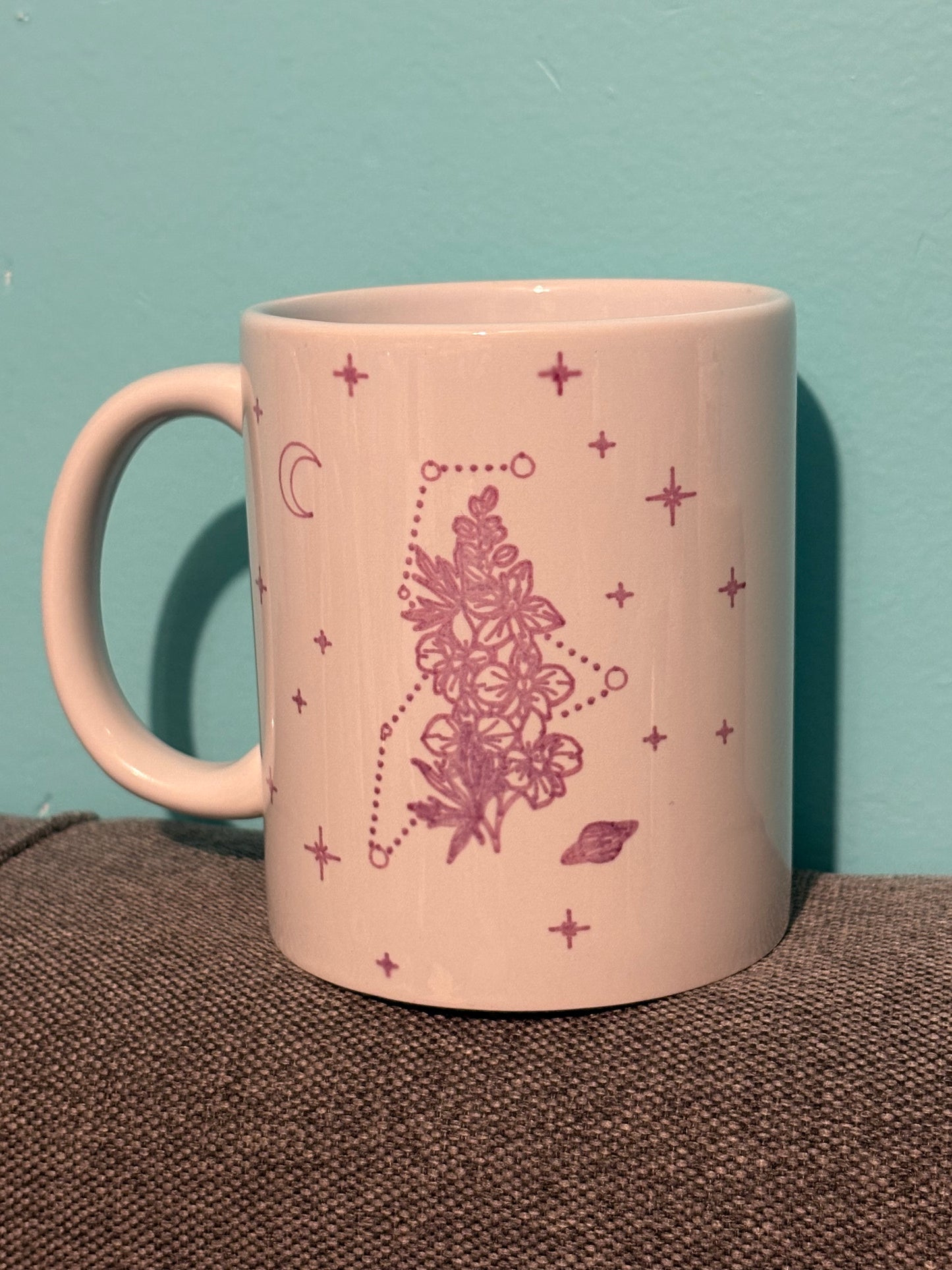 Birth Flower + Constellation Mug