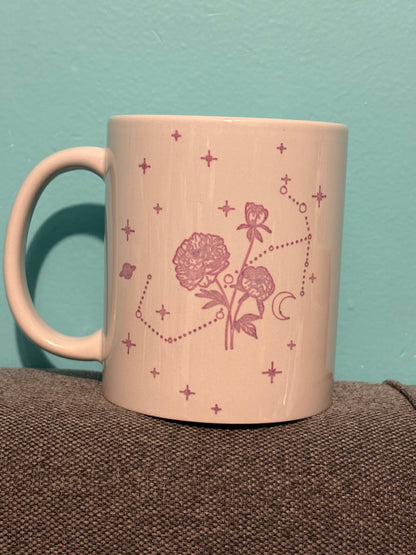 Birth Flower + Constellation Mug