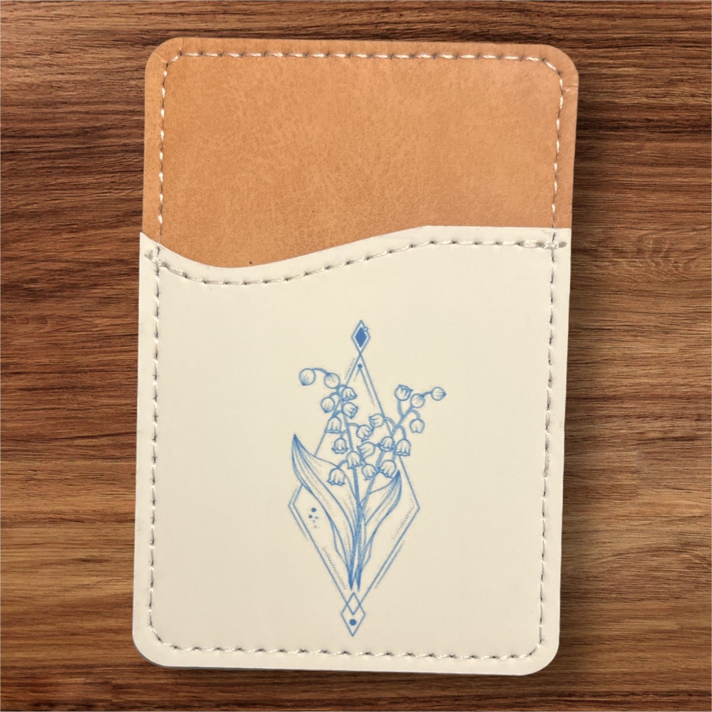 Geometric Birth Flower Phone Wallet