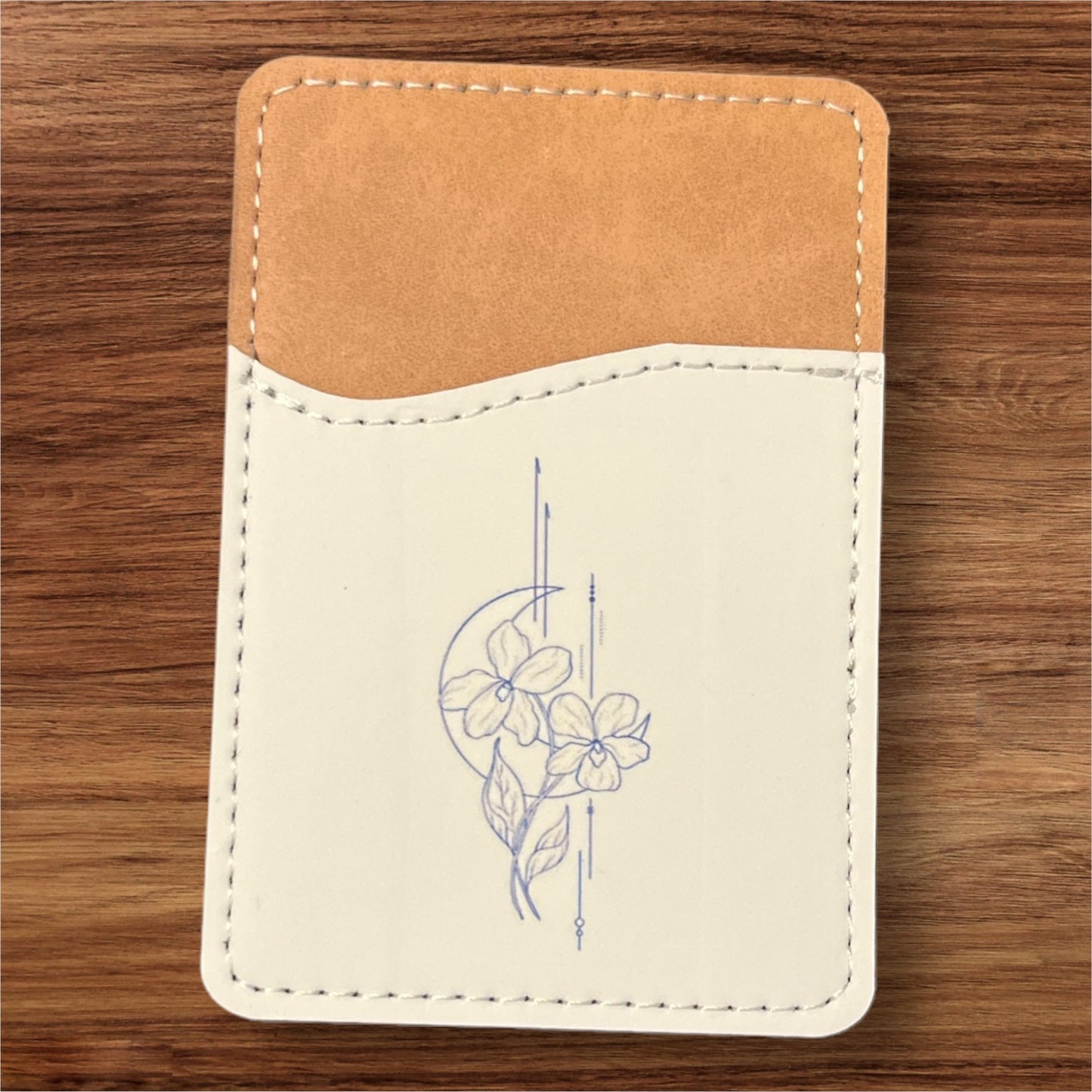 Geometric Birth Flower Phone Wallet