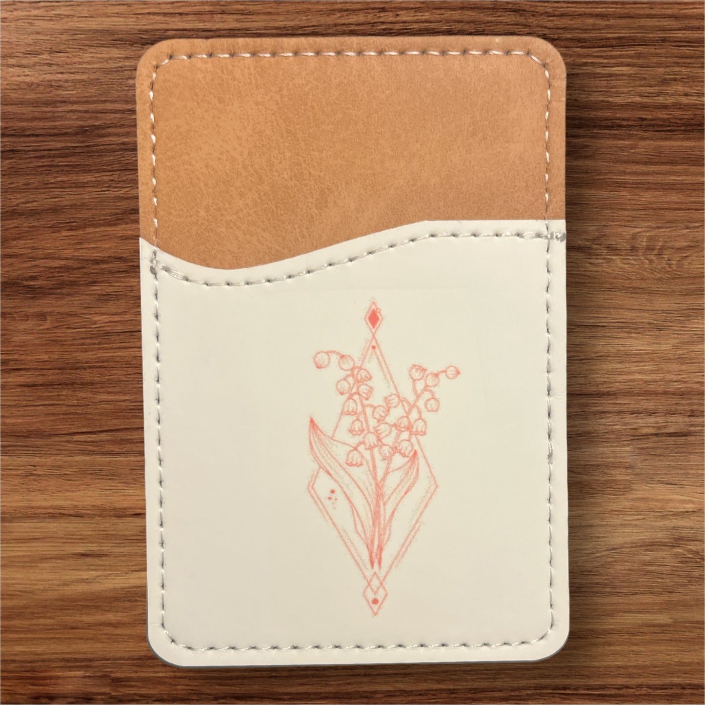 Geometric Birth Flower Phone Wallet