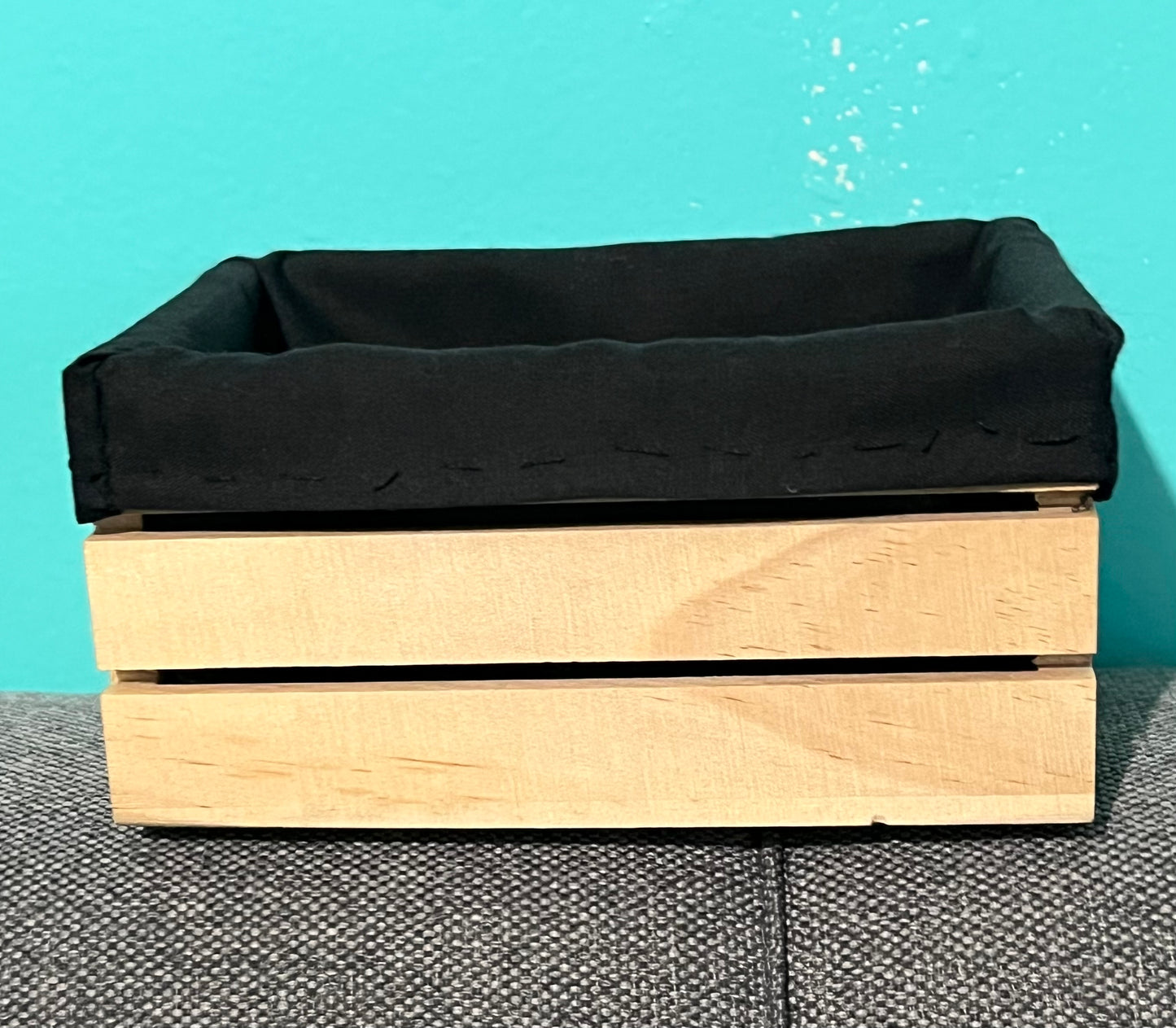 Mini Wood Crate with Liner – leaf + marble