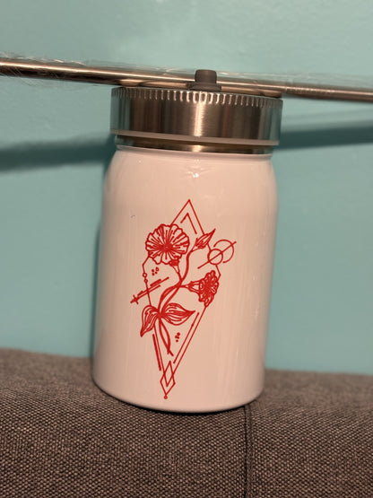 Geometric Birth Flower Stainless Steel Tumbler