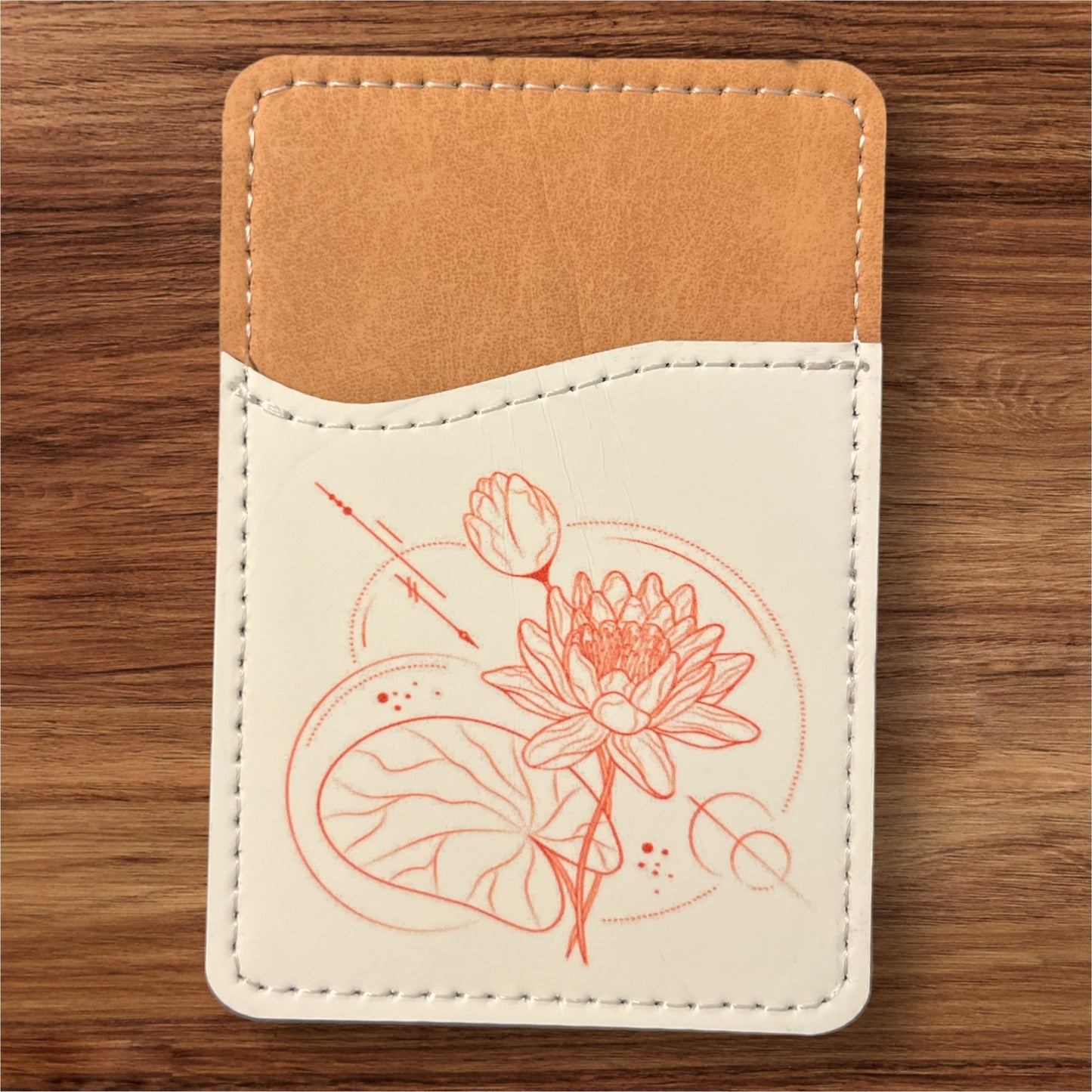 Geometric Birth Flower Phone Wallet