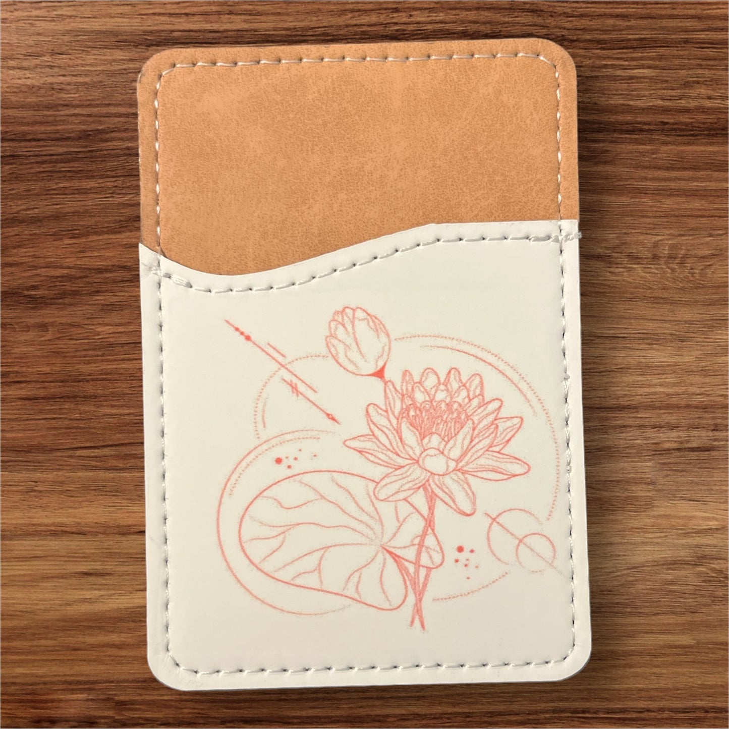 Geometric Birth Flower Phone Wallet