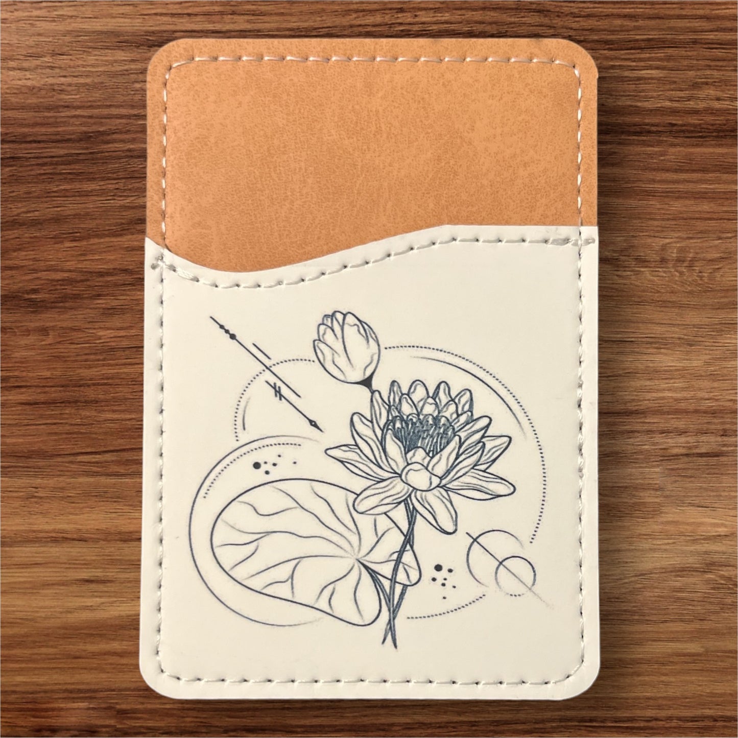 Geometric Birth Flower Phone Wallet