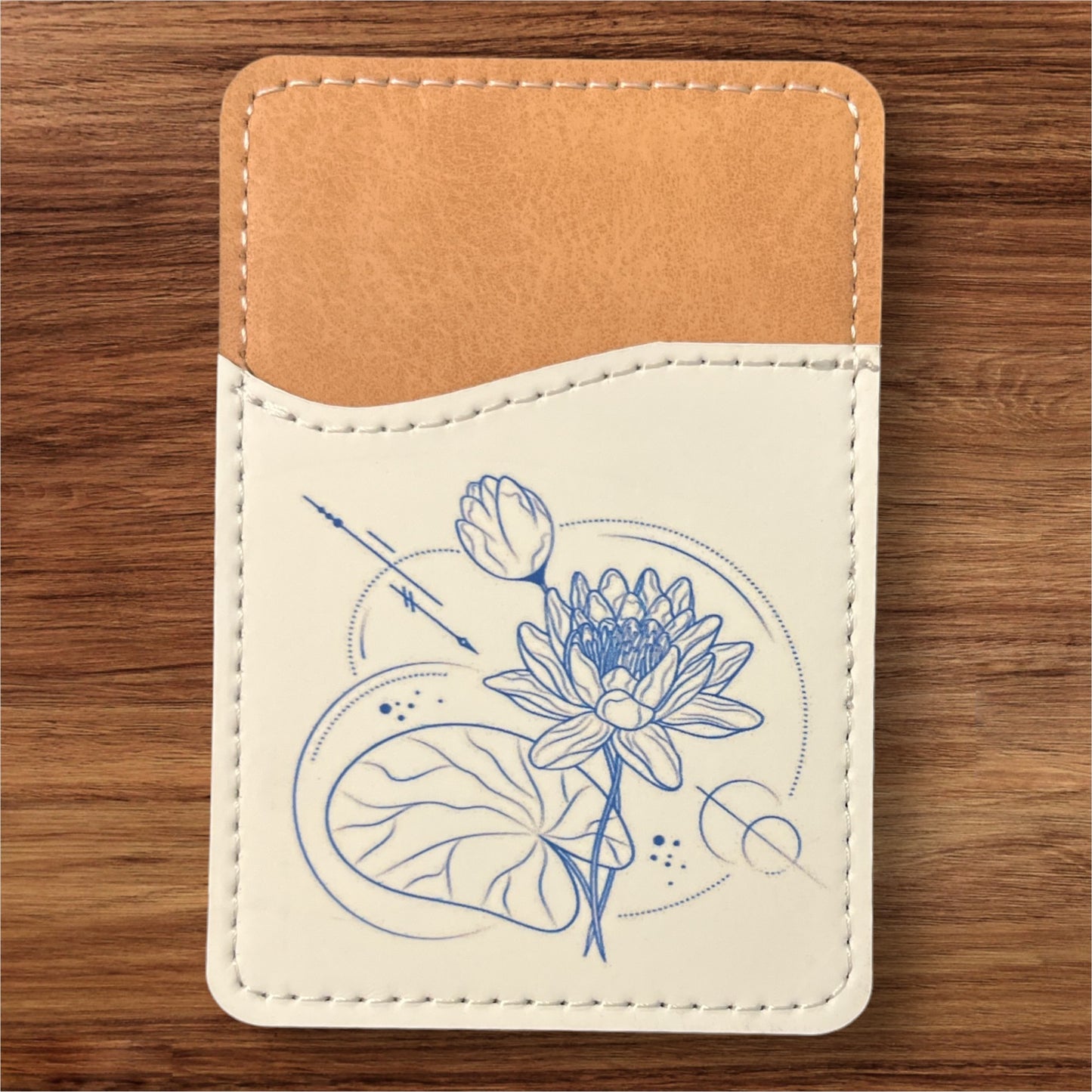 Geometric Birth Flower Phone Wallet