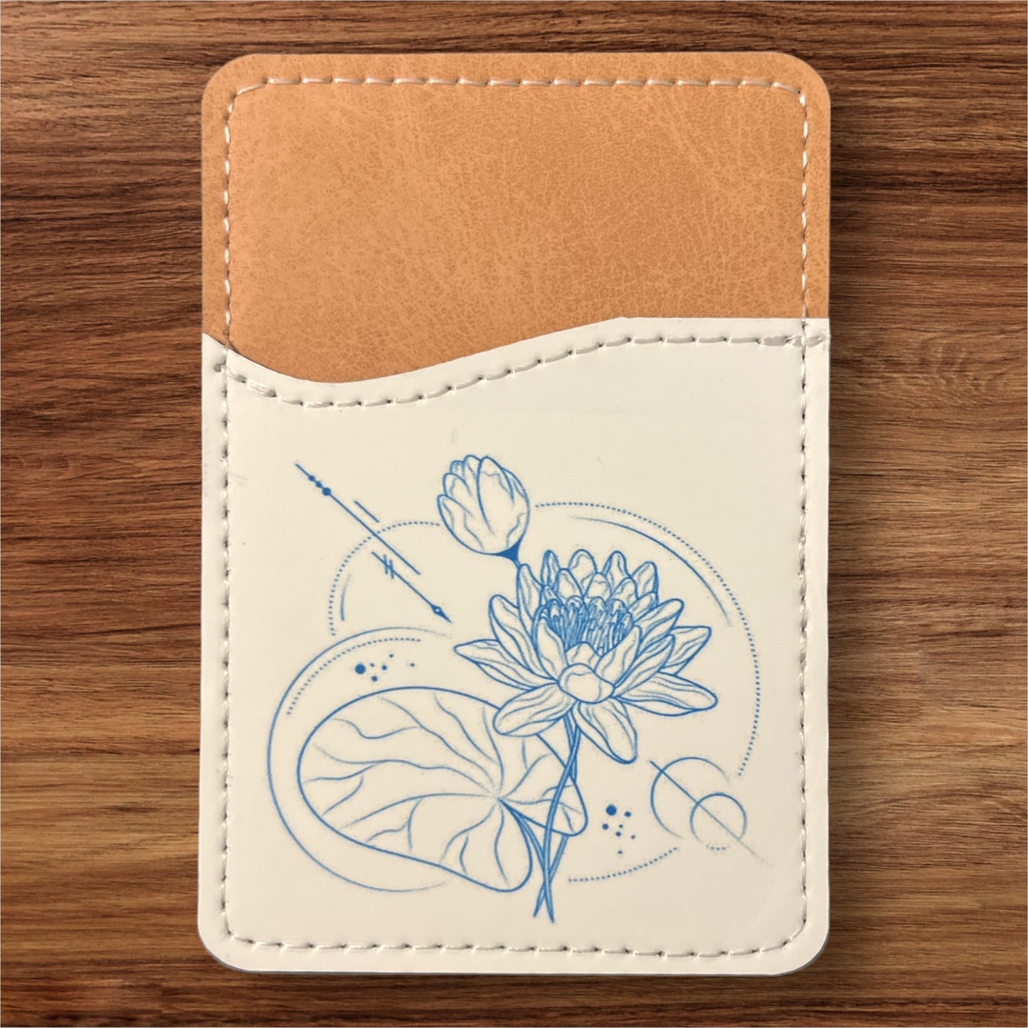 Geometric Birth Flower Phone Wallet