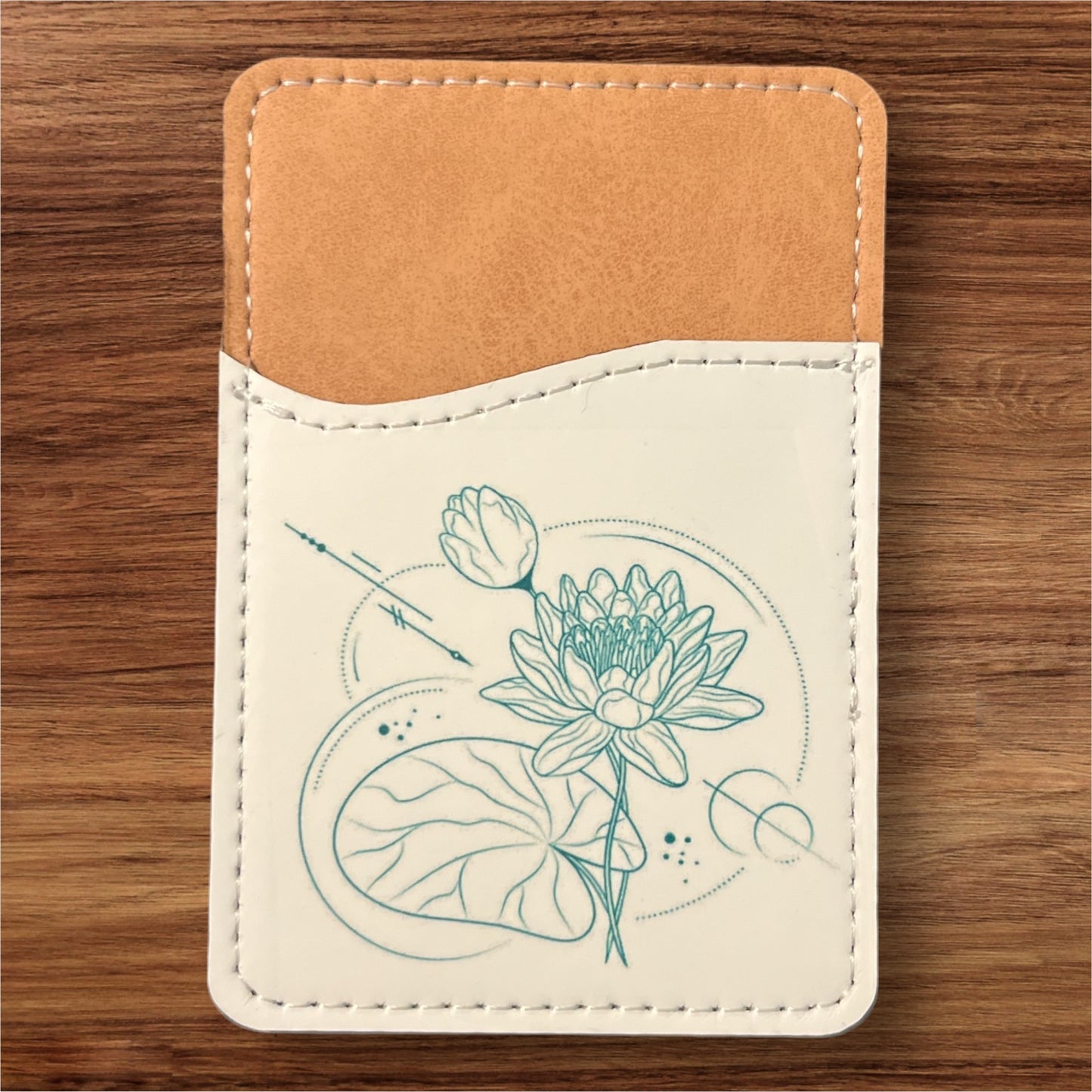 Geometric Birth Flower Phone Wallet