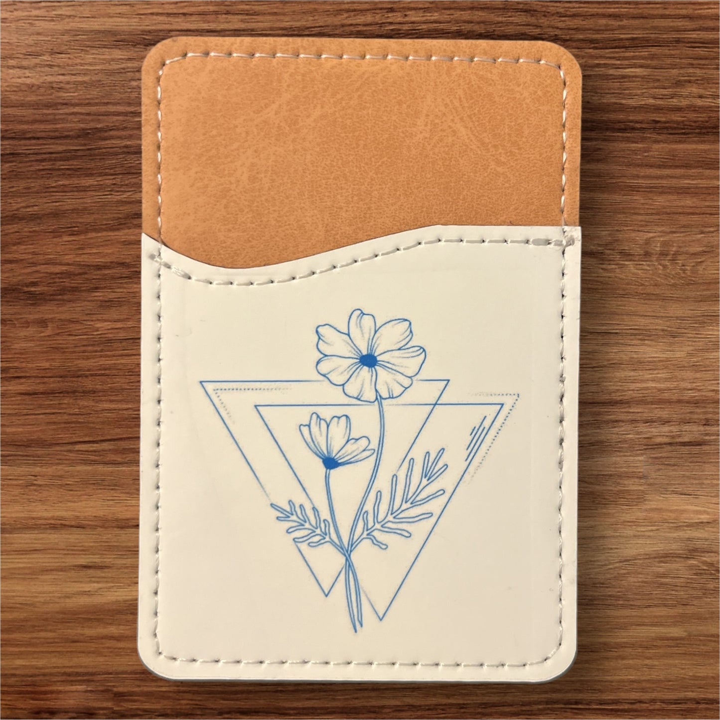 Geometric Birth Flower Phone Wallet