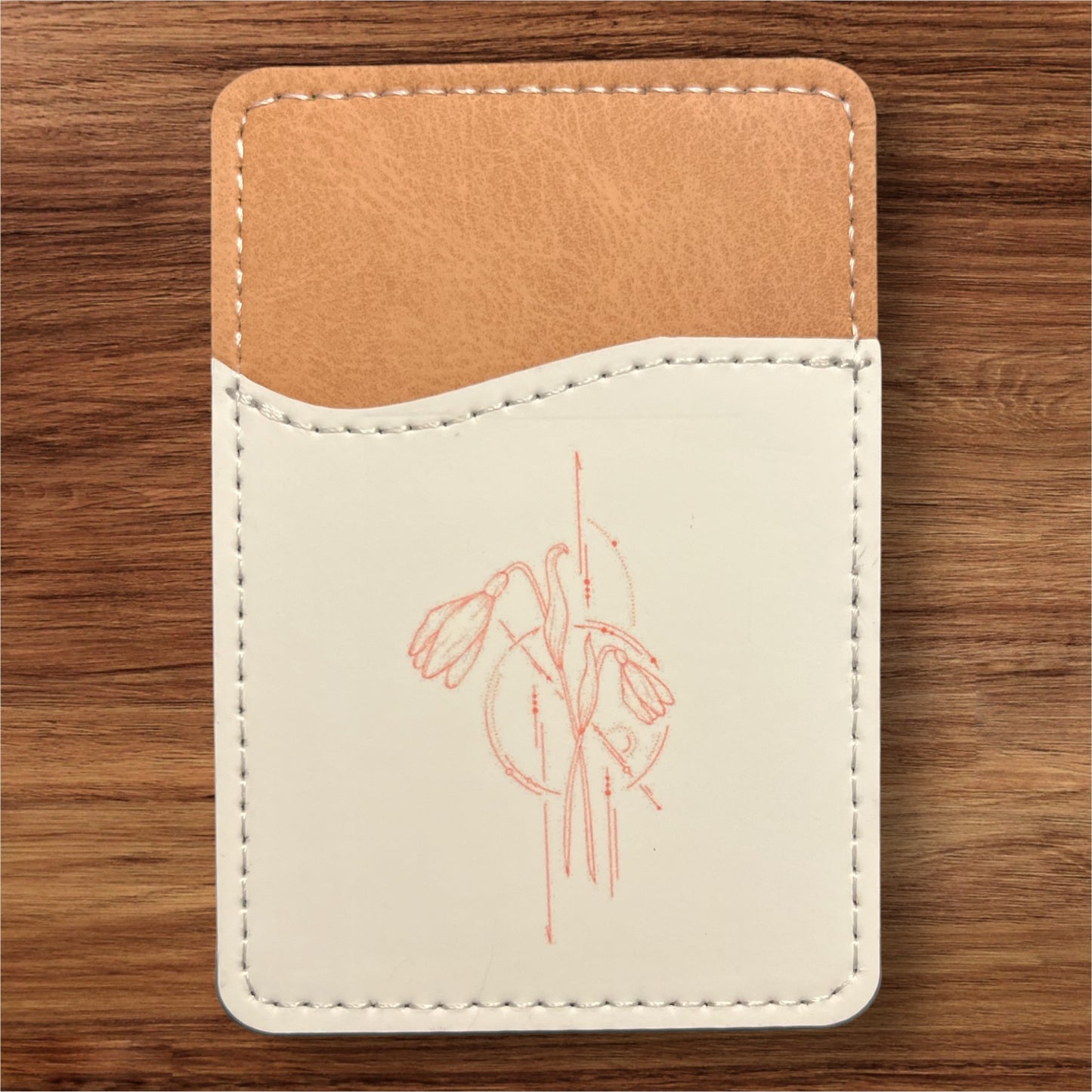 Geometric Birth Flower Phone Wallet