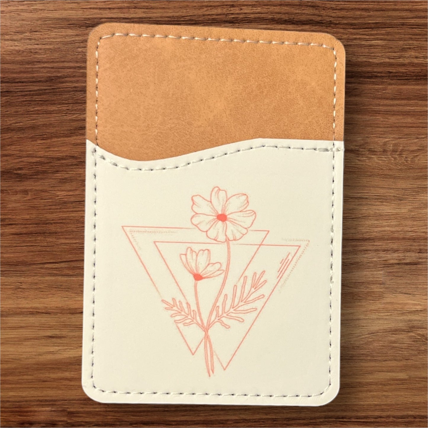 Geometric Birth Flower Phone Wallet