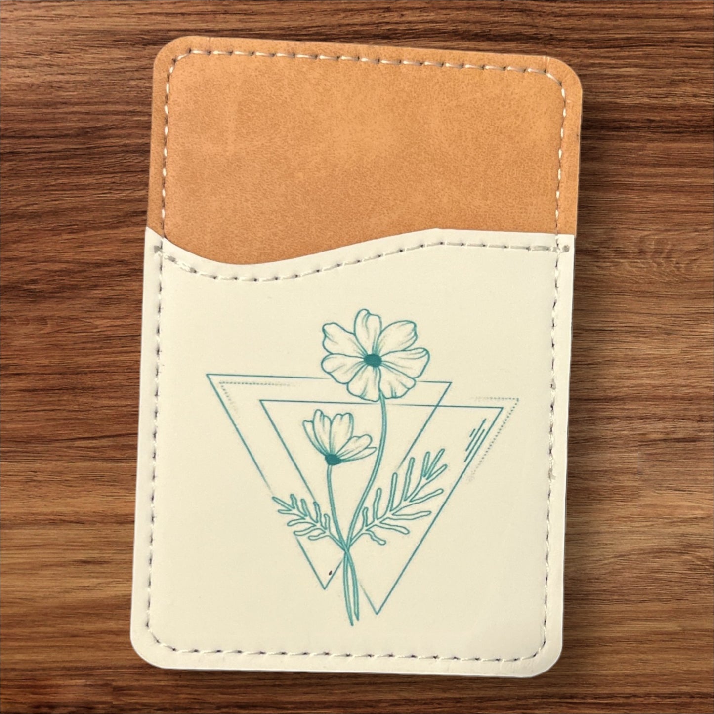 Geometric Birth Flower Phone Wallet