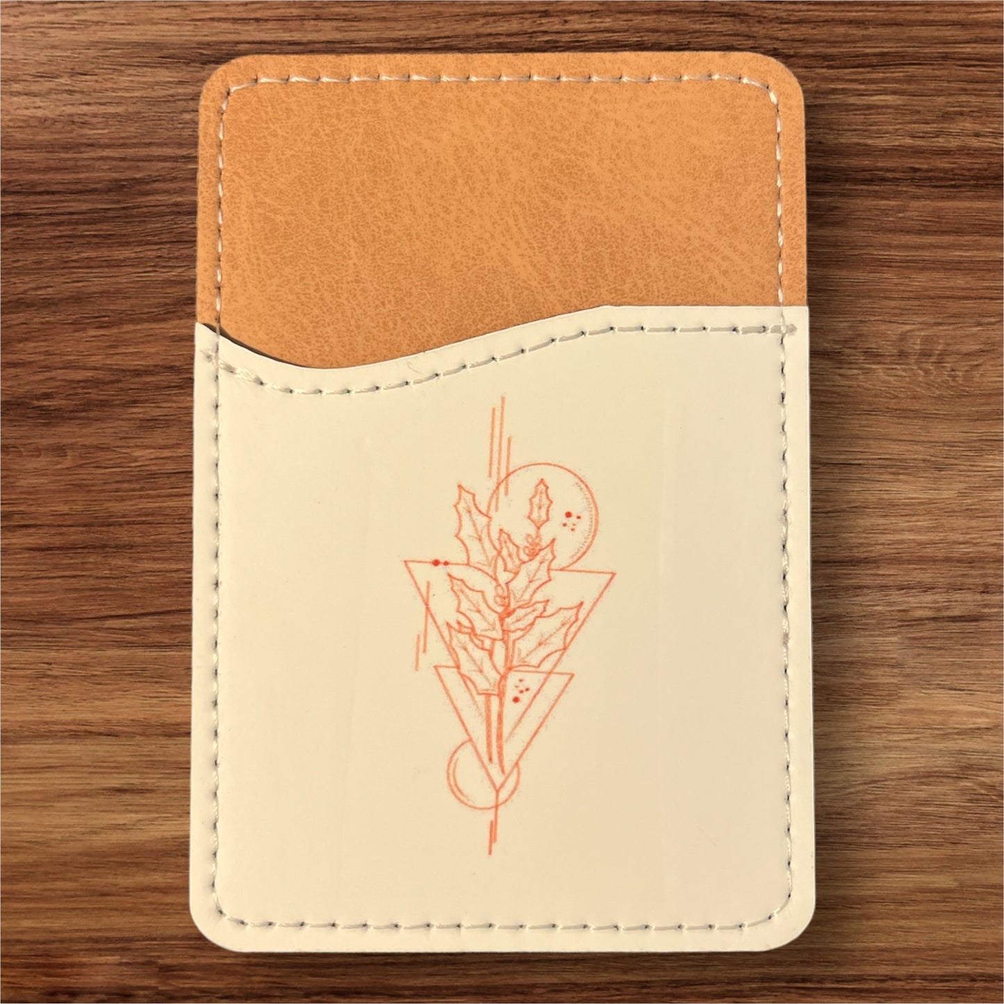 Geometric Birth Flower Phone Wallet