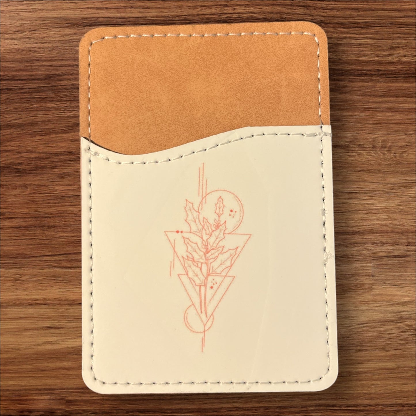 Geometric Birth Flower Phone Wallet