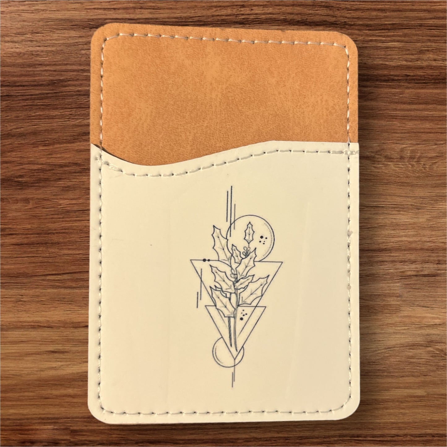 Geometric Birth Flower Phone Wallet