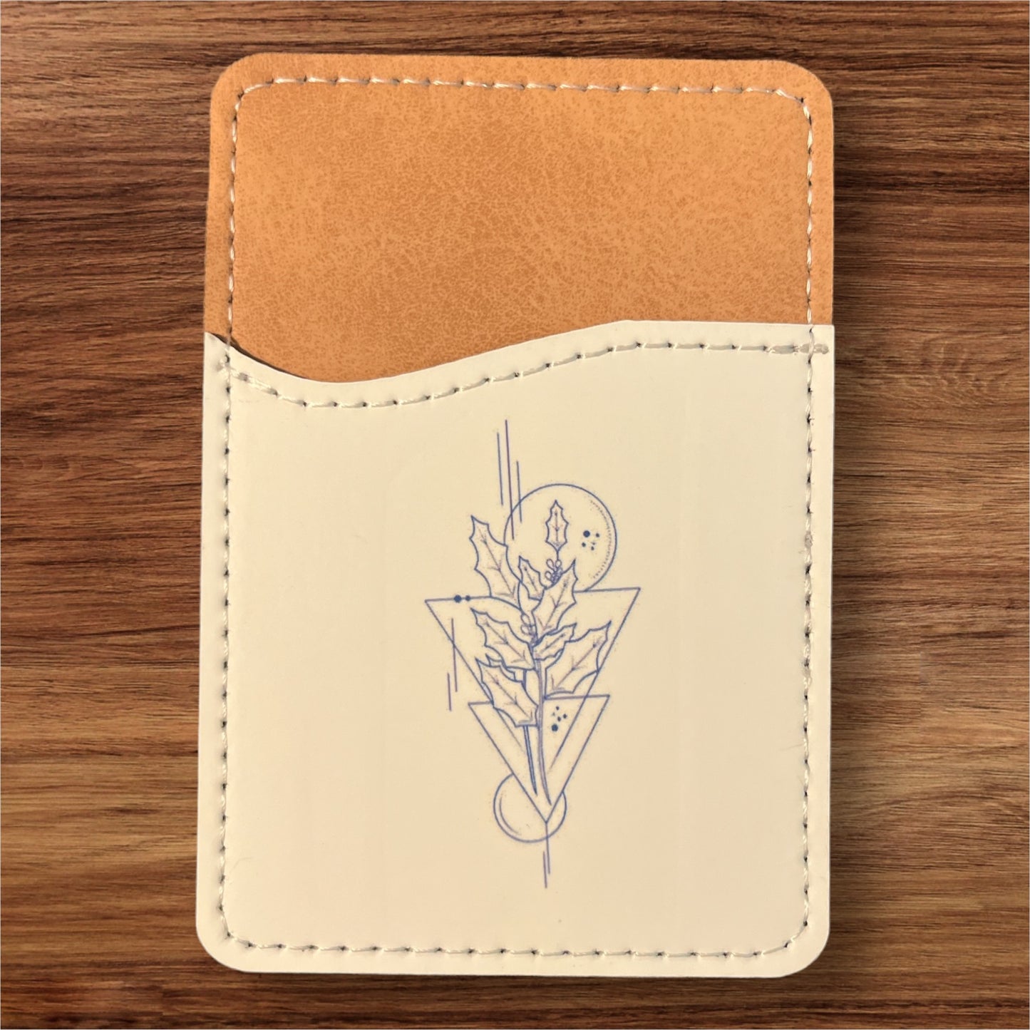 Geometric Birth Flower Phone Wallet