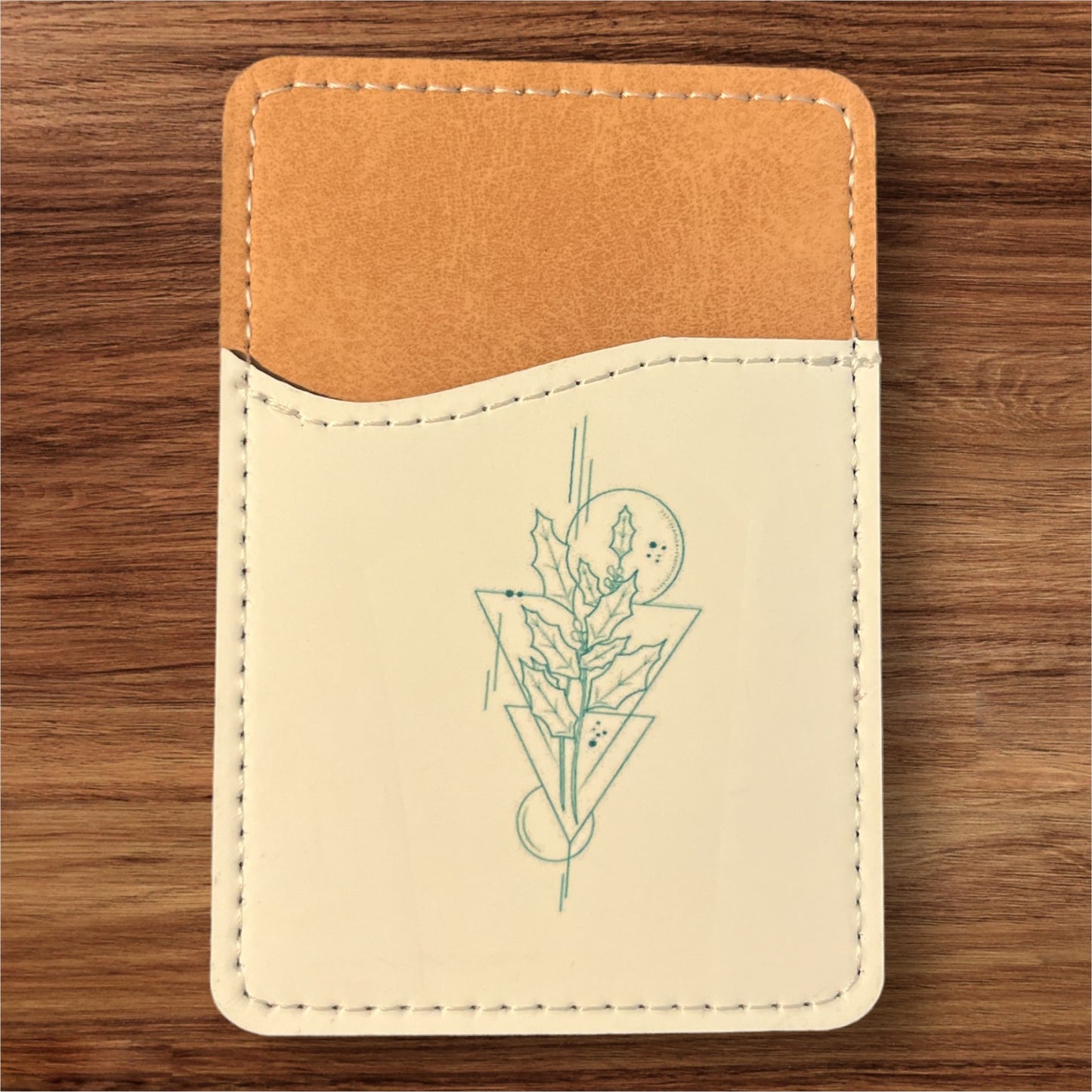 Geometric Birth Flower Phone Wallet