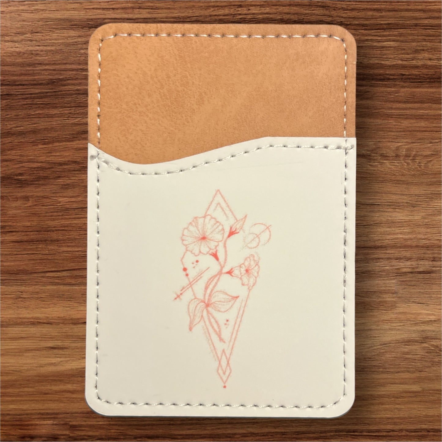 Geometric Birth Flower Phone Wallet