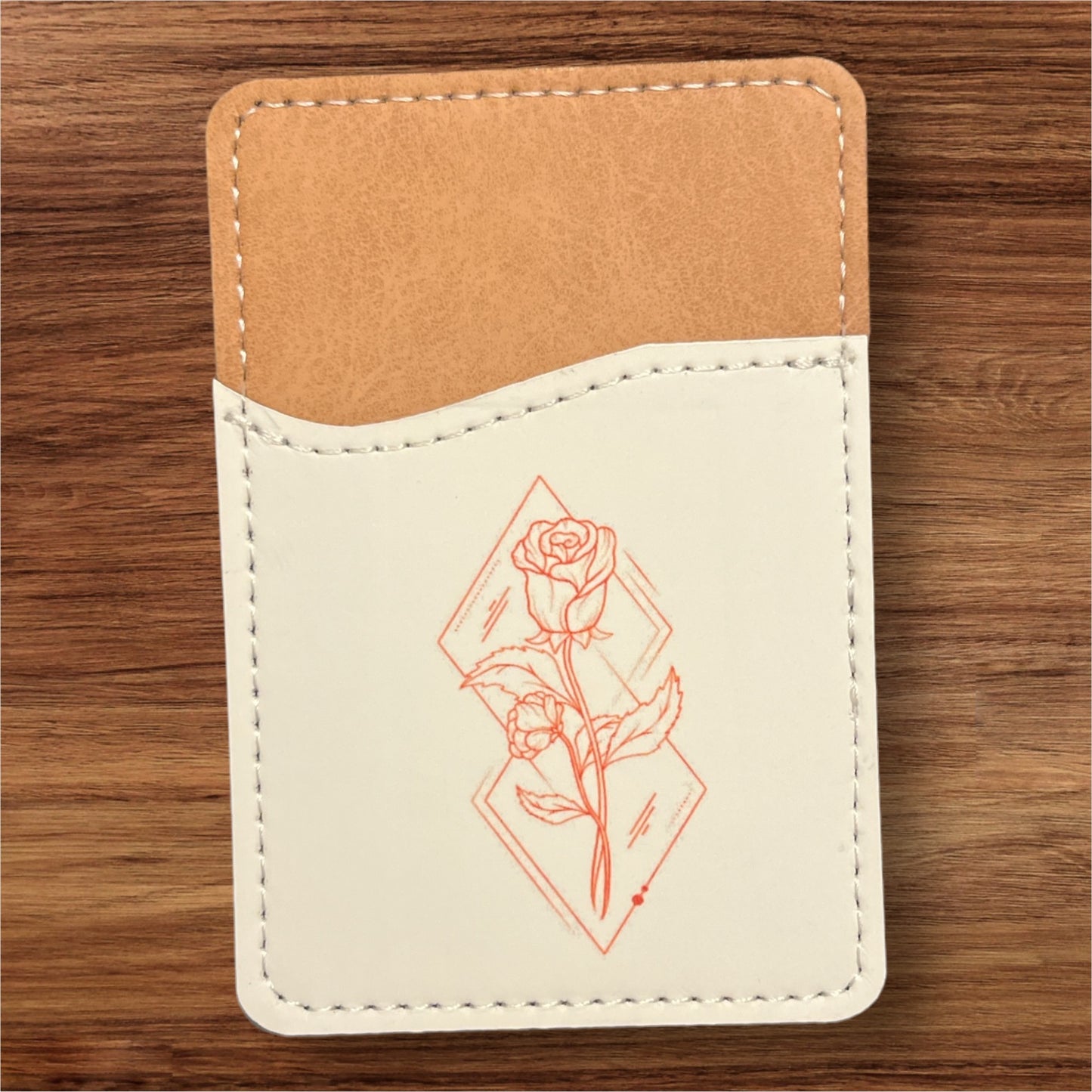 Geometric Birth Flower Phone Wallet