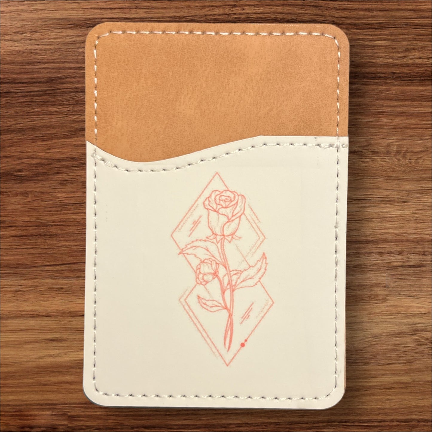 Geometric Birth Flower Phone Wallet