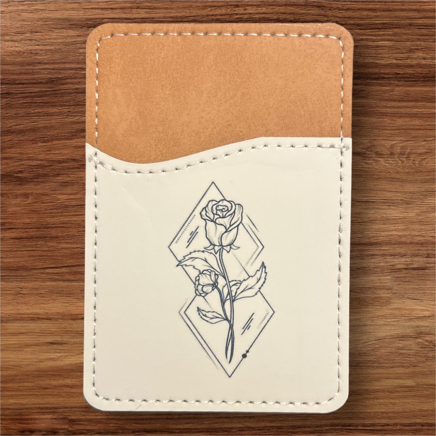 Geometric Birth Flower Phone Wallet