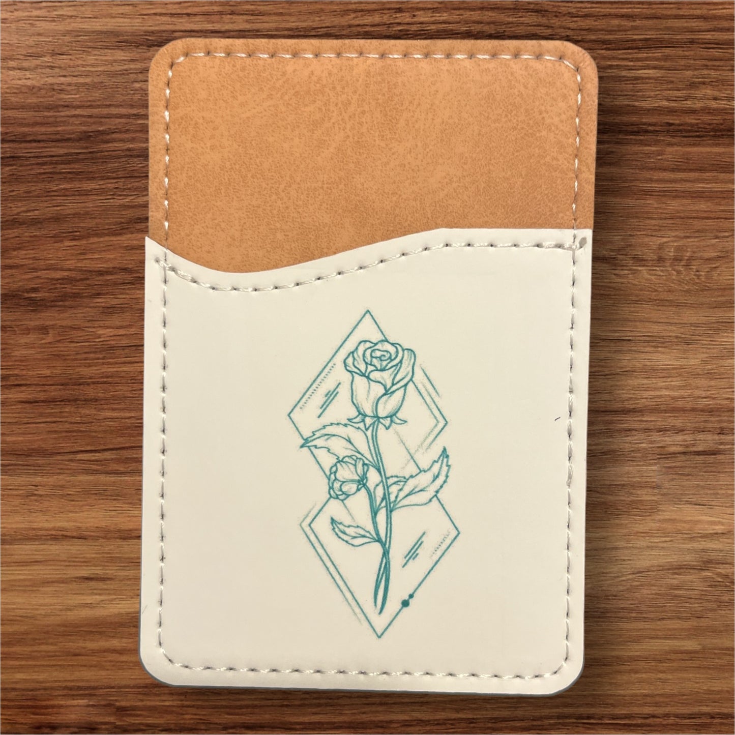 Geometric Birth Flower Phone Wallet