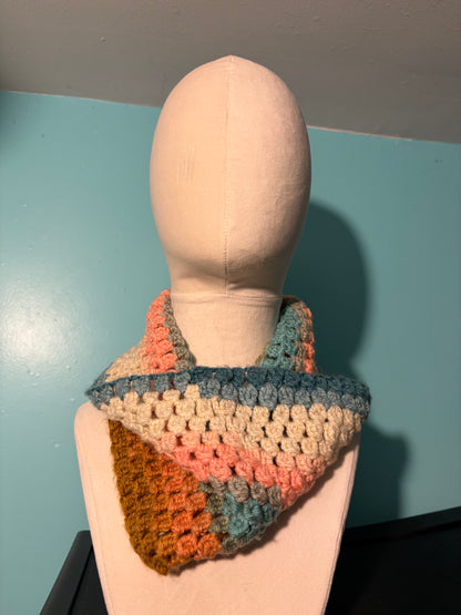 Color Splash Crochet Cowl