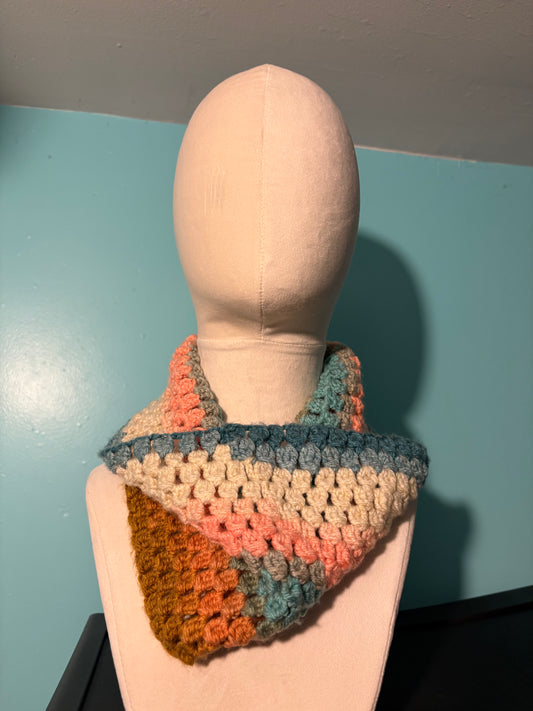 Color Splash Crochet Cowl