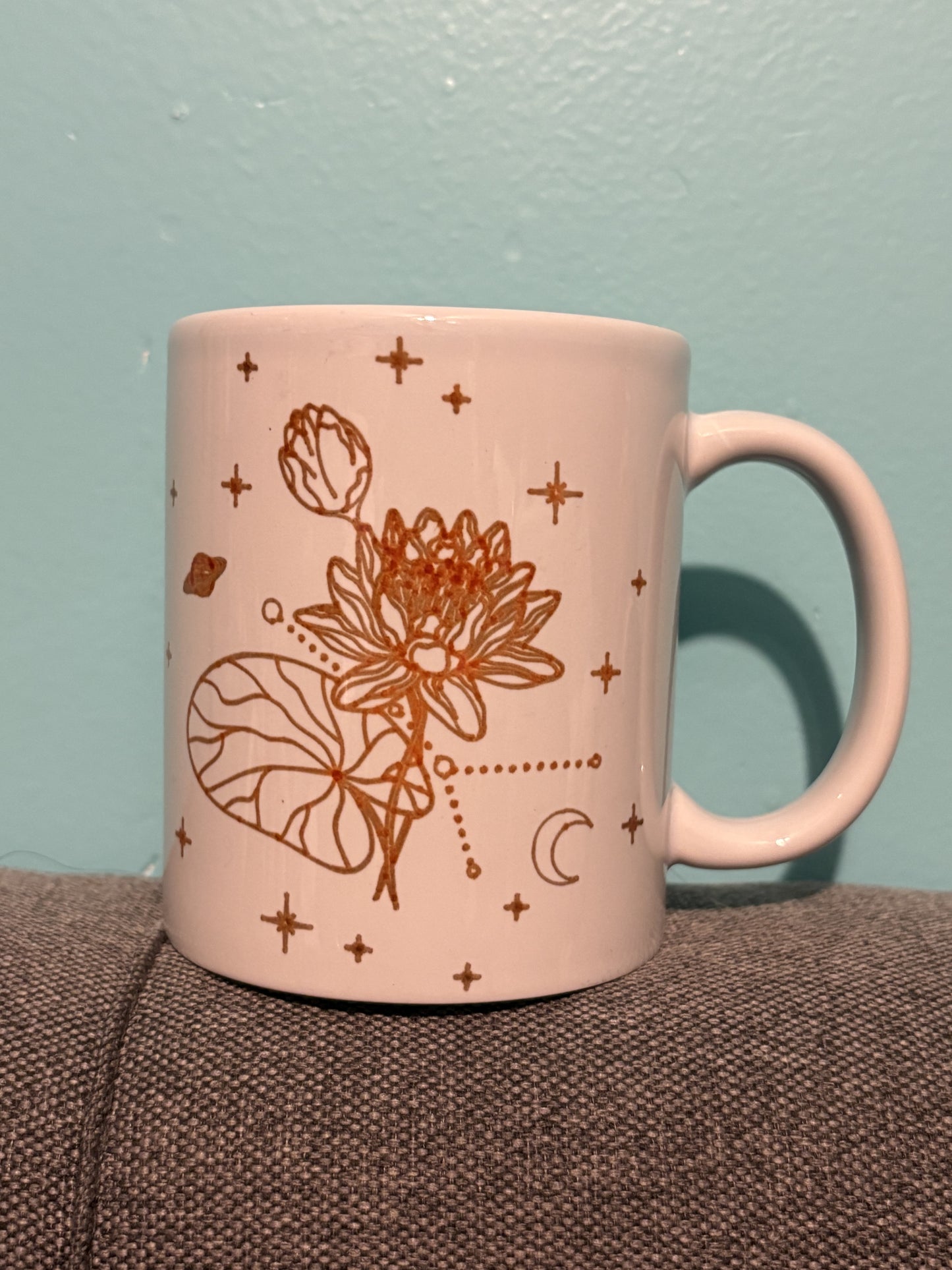 July Birth Flower + Constellation Mug