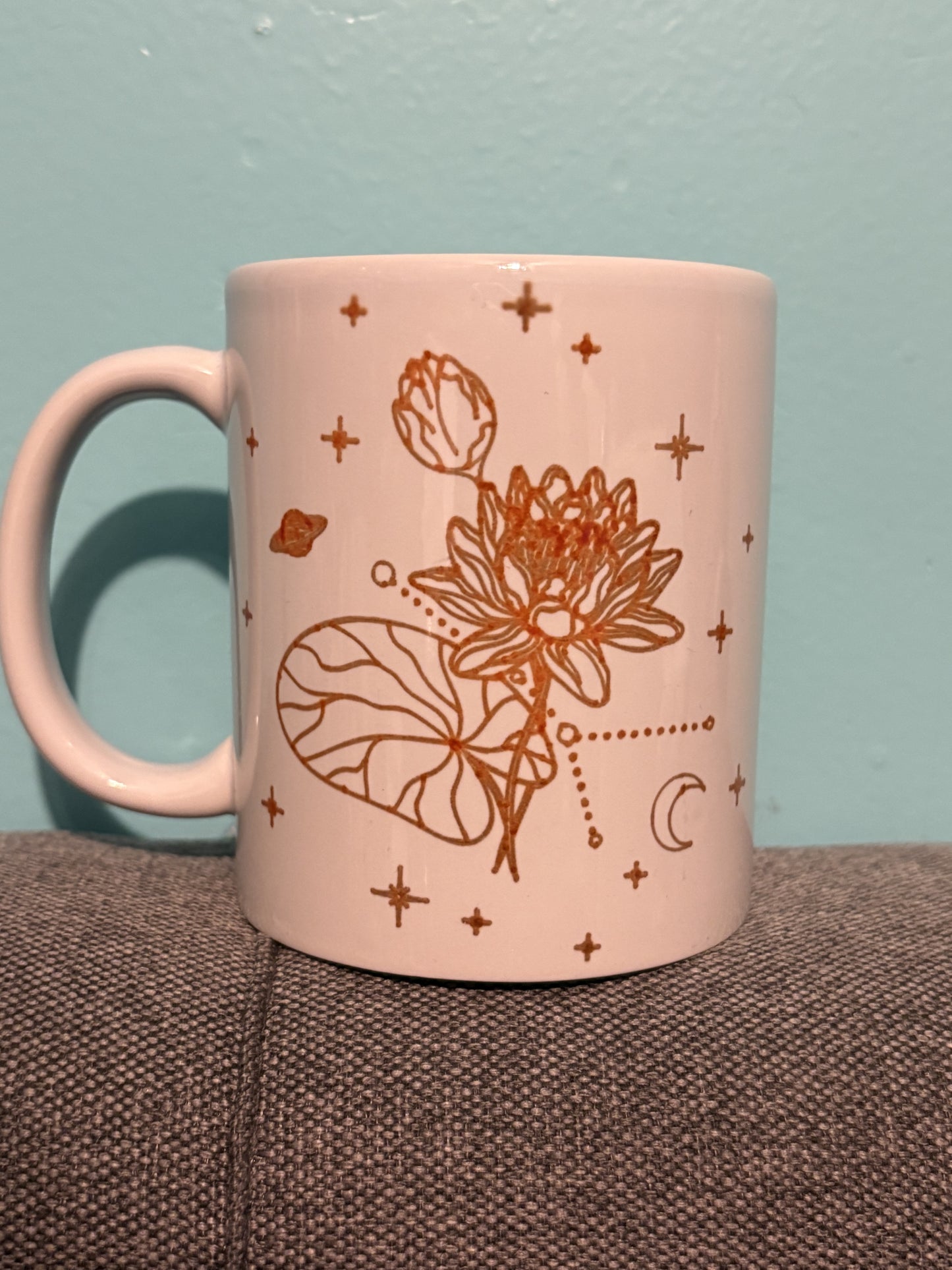 July Birth Flower + Constellation Mug