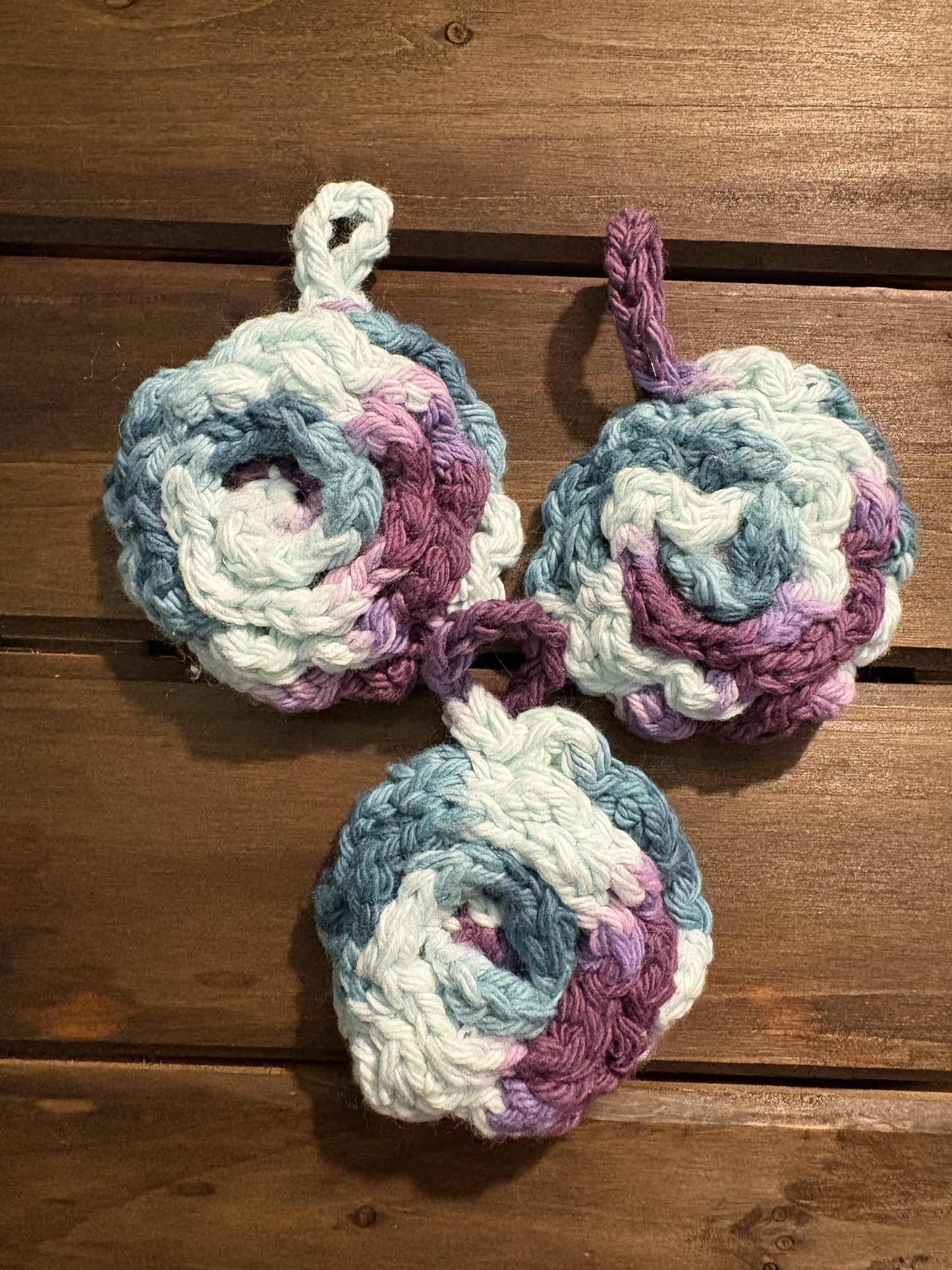 Floral Crochet Face Scrubbies