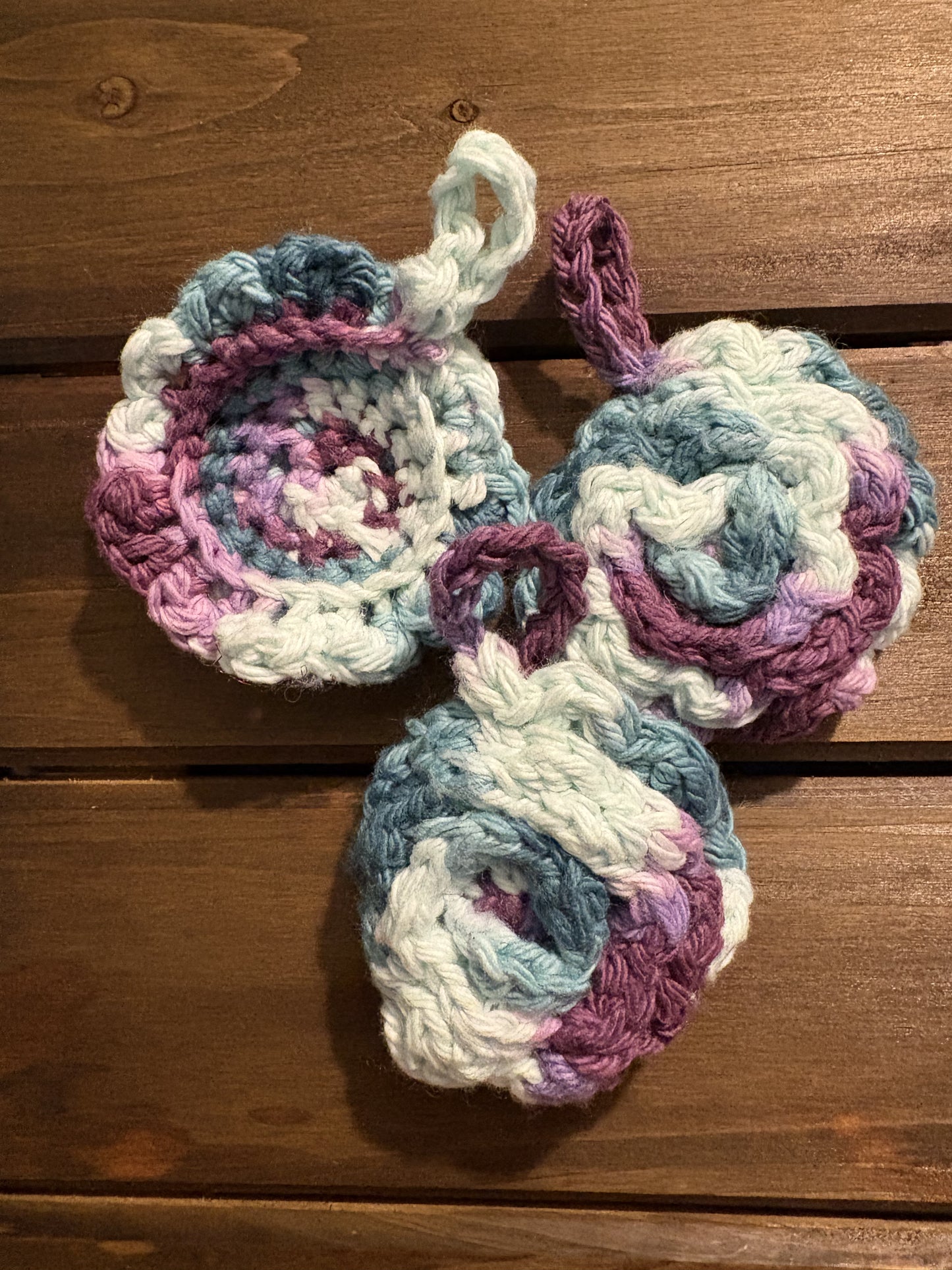 Floral Crochet Face Scrubbies