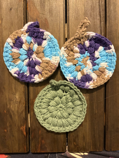 Puff Crochet Face Scrubbies