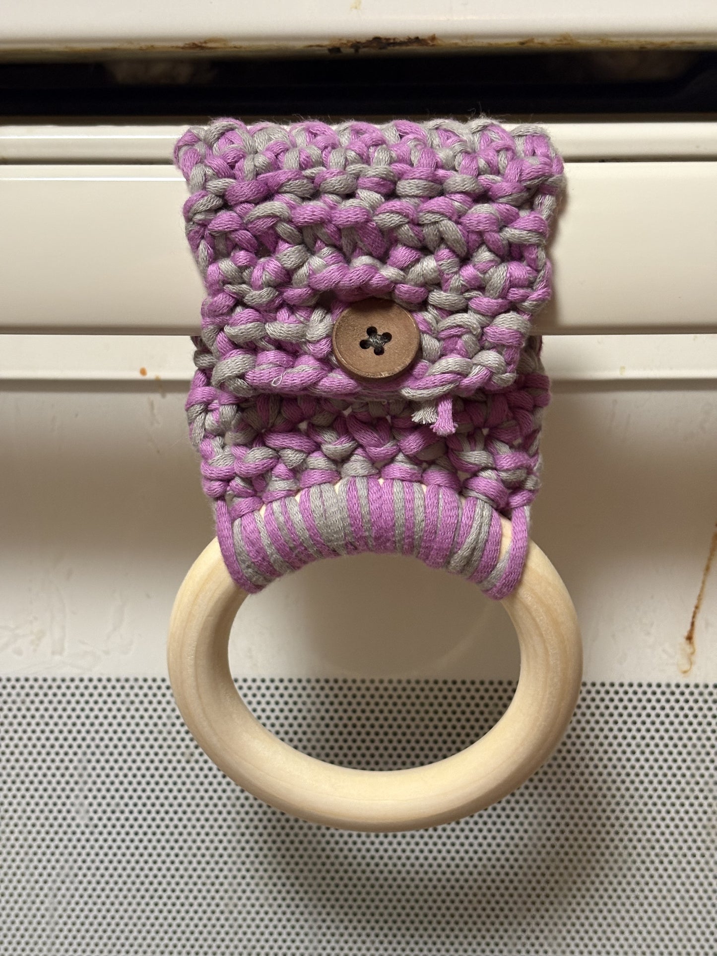 Oopsie! Crochet Kitchen Towel Holder